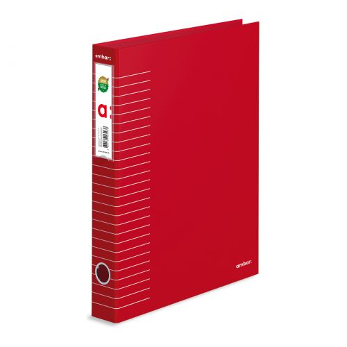 Pasta Arquivo Cor Riscas Ambar L/E Din Vermelho - 80PM - 40 mm , Ambar , 101601410013 , 5601199174890